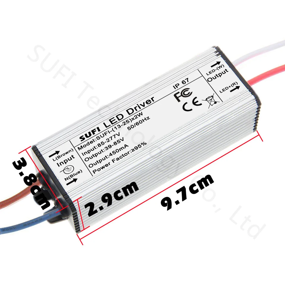 Водонепроницаемый 40 Вт электронный трансформатор 450mA 13 25x2W с помощью которого