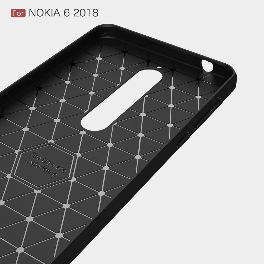 Для Nokia 6 2018 1 роскошные чехлы из углеродного волокна противоударные ТПУ для