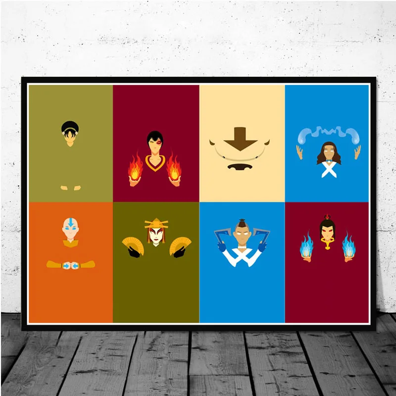 0005 Аватар Последний Airbender Aang Fight аниме художественный постер Картина Настенная картина для домашнего декора плакаты и принты - Цвет: 0005