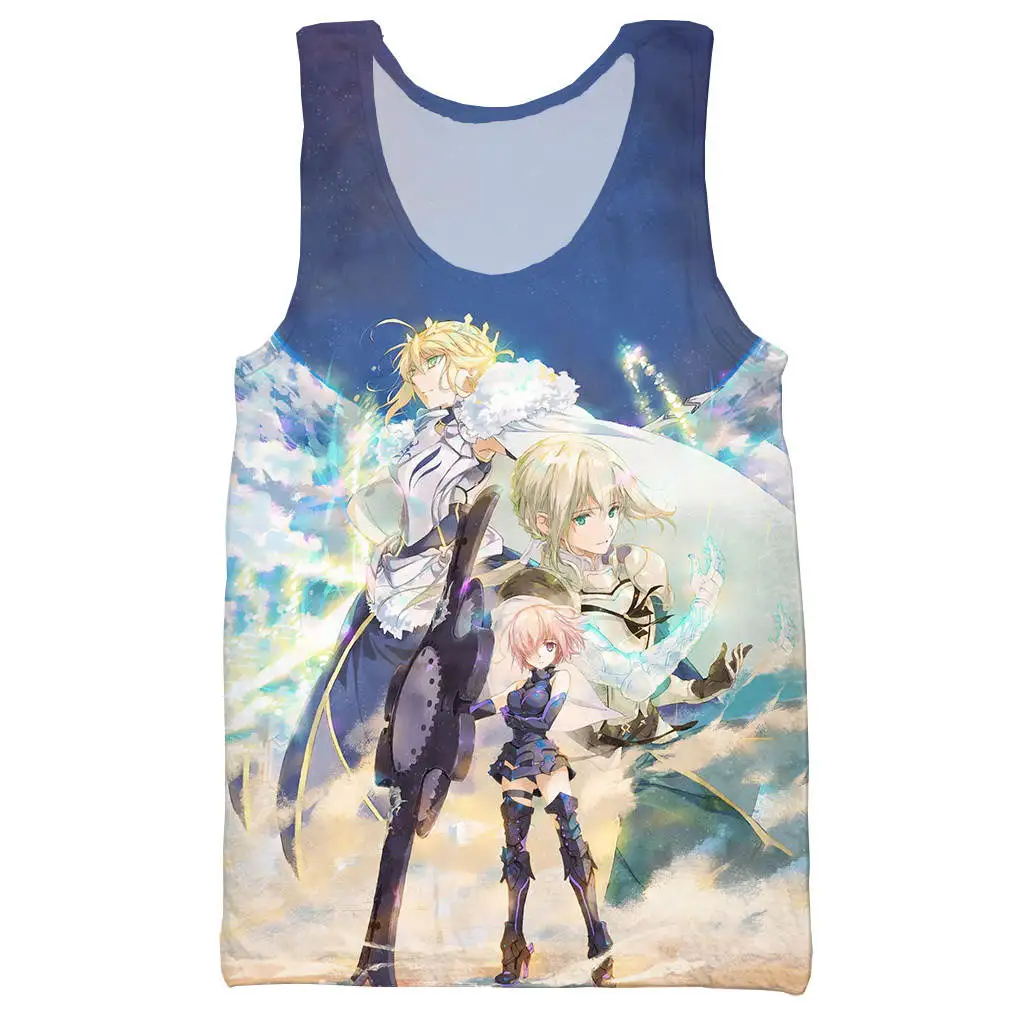 Майка с 3D принтом для мужчин и женщин модная крутая летняя майка Аниме Судьба