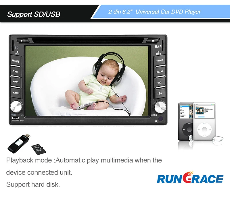 2015 карта 2 Din Чистая Android 4.2 Dvd-плеер Автомобиля Навигация стерео Радио GPS WiFi 3 Г