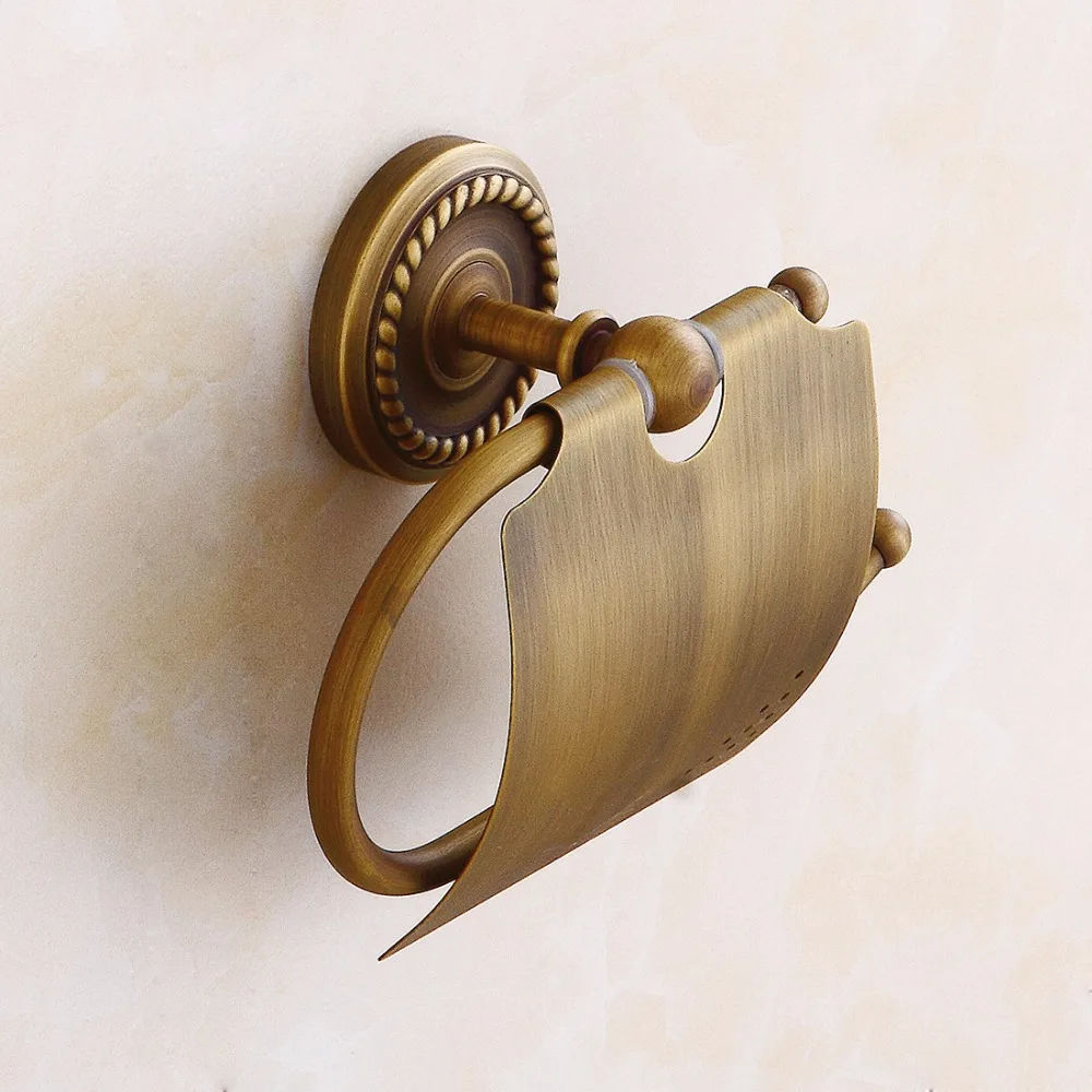 FLG античный латунный держатель для бумаги рулона салфеток латунная конструкция