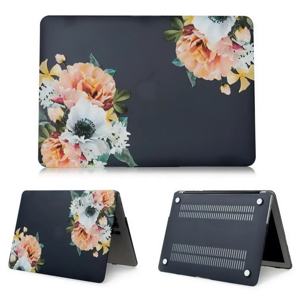 Hei di hua-DC ZAIWJ чехол для ноутбука MacBook Air retina Pro 11 12 13 15 для Mac book new Pro 13 15 дюймов с сенсорной панелью+ крышка клавиатуры - Цвет: Hei di hua-DC