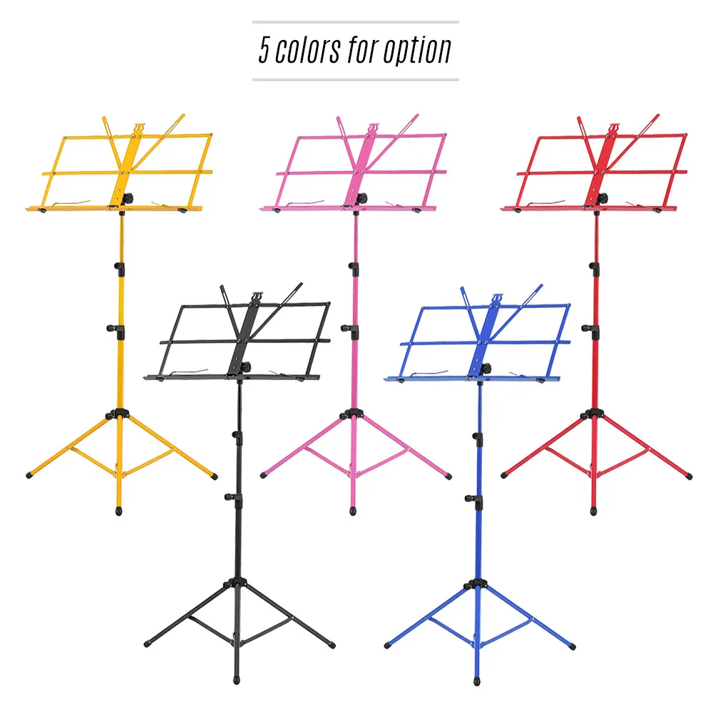 Foldable Sheet Music Tripod Stand Holder Lightweight with Water-resistant Carry Bag for Violin Piano Guitar Instrument