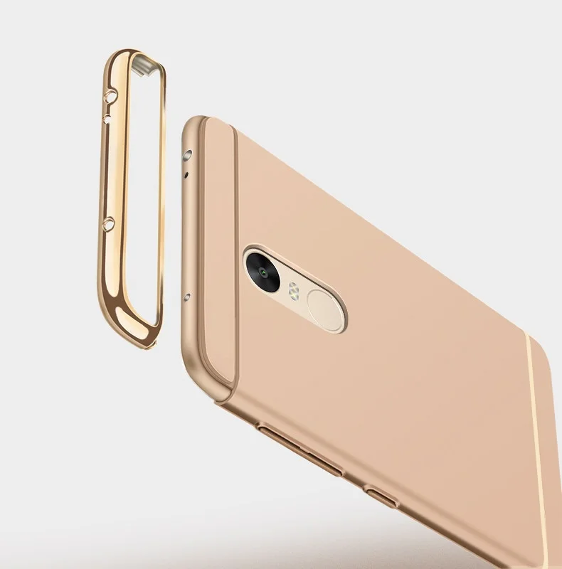 Чехол для Xiaomi Redmi 5 чехол Plus роскошный ТПУ Жесткий съемный 3 в 1 с позолотой