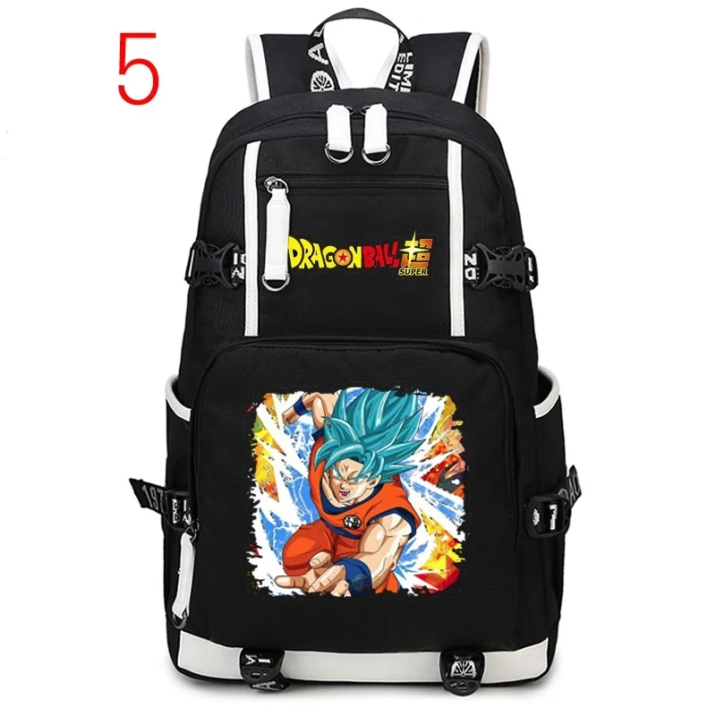 Горячая школьная сумка в стиле аниме Dragon Ball Z рюкзак Супер Saiyan Goku ранец черный рюкзаки Открытый путешествия ноутбук рюкзак для подростков - Цвет: Коричневый