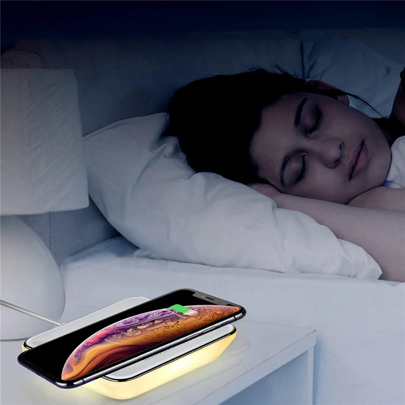 Беспроводное зарядное устройство 10 Вт для IPhone X XR XS Max 8 Samsung Galaxy S6 S7 S8 S9 S10 Plus S10e |