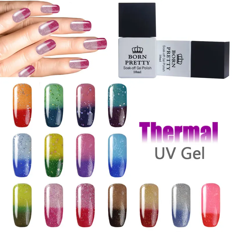 10 мл РОДИЛСЯ ДОВОЛЬНО Блеск Shimmer Температура Изменение Цвета Тепловой 1 Бутылка