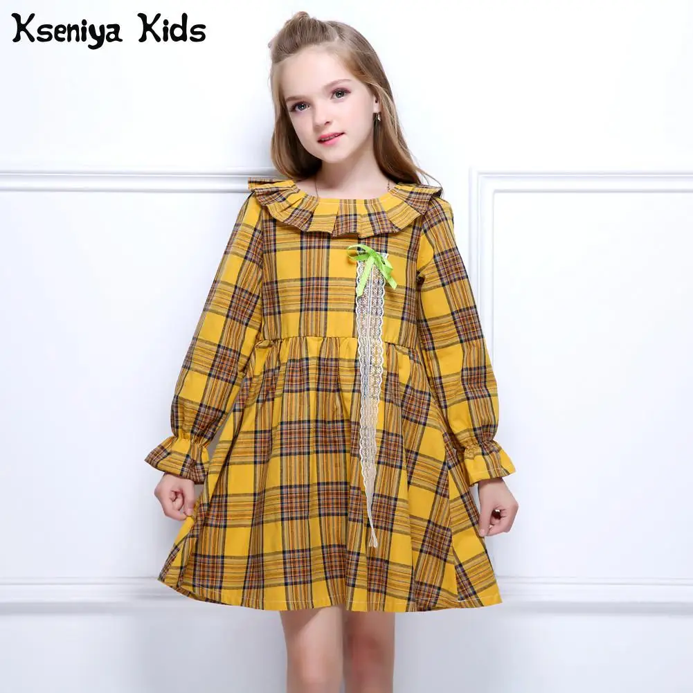 Kseniya Kids/платья с принтом для больших и маленьких девочек; сезон осень-зима; двухслойное платье принцессы с бабочкой для девочек с лентами; Возраст 2-10 лет