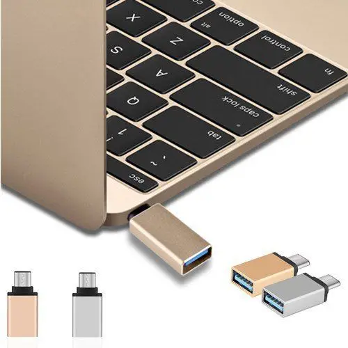 Адаптер с разъемом type-C для USB 3,0 A Женский конвертер OTG функция USB 3,0 белый и черный OTG адаптер синхронизации данных для Macbook