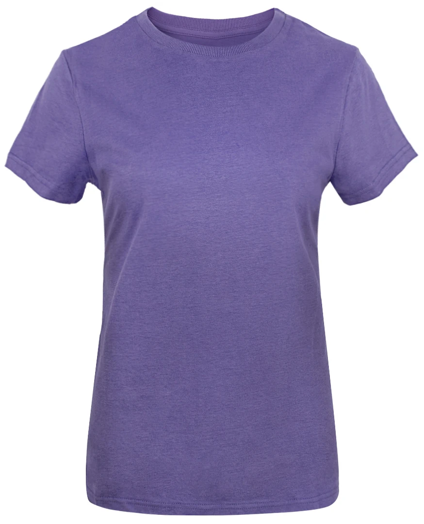 Purple Женские Плотные хлопковые однотонные футболки премиум класса, плотные повседневные топы для взрослых, мягкие спортивные футболки с короткими рукавами - Цвет: Purple