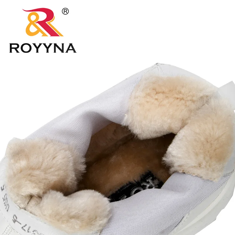 ROYYNA 2019 новые модные женские сапоги на толстом каблуке платформе из микрофибры
