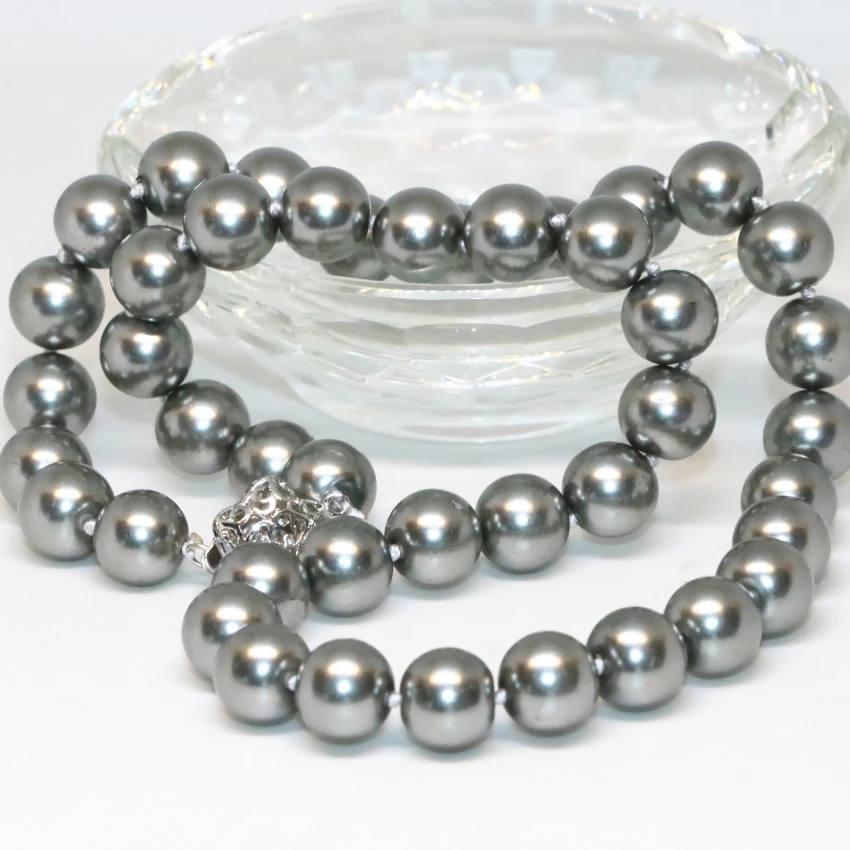 Имитация жемчуга в виде ракушки Стиль Оригинальный дизайн ожерелье серьги 10 мм