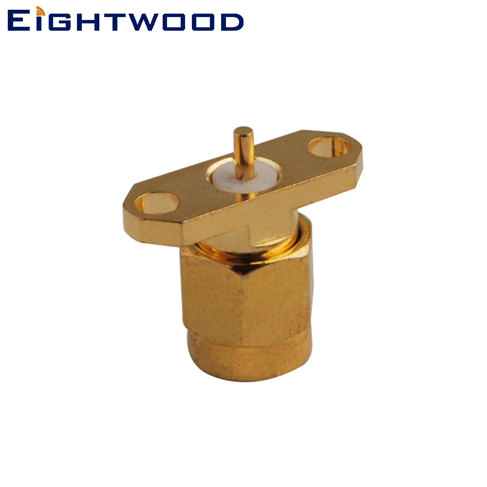 Eightwood 5 шт. SMA штекер RF коаксиальный разъем адаптер с 2 отверстиями прямой