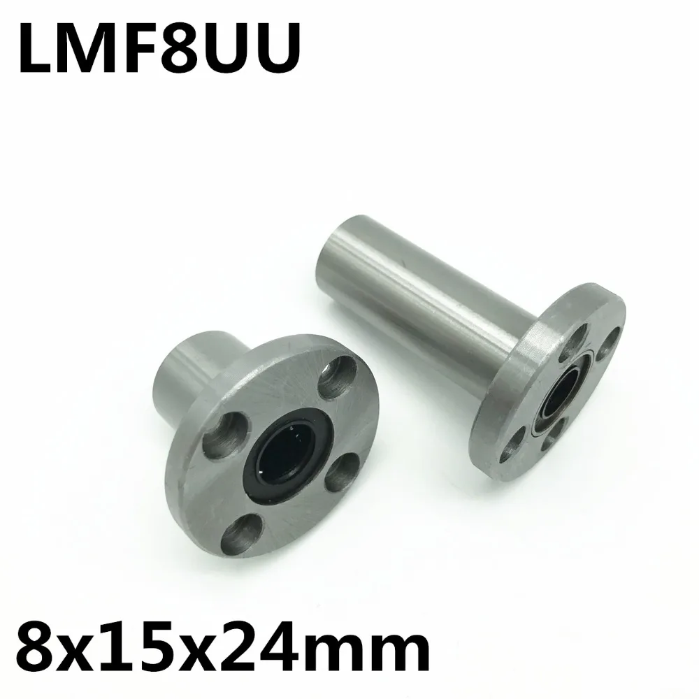 

Фланцевый шариковый подшипник LMF8UU LMF8 для линейной направляющей 8 мм, 2 шт., бесплатная доставка, 8x15x24 мм