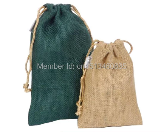 100 шт./лот CBRL джут/Лен сумки на шнурке и мешочек для украшения/сухие товары