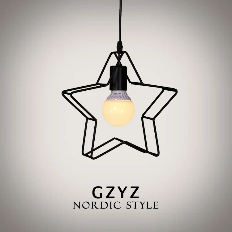 Лофт из кованого железа звезда бар коридор ресторан потолочное освещение дети