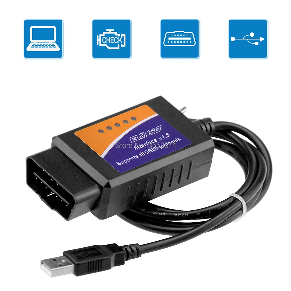 ELM 327 V1.5 USB ELM327 с переключателем для Ford Forscan ELMconfig сканер кодов PIC18F25K80 автомобильный диагностический инструмент для vag Volvo