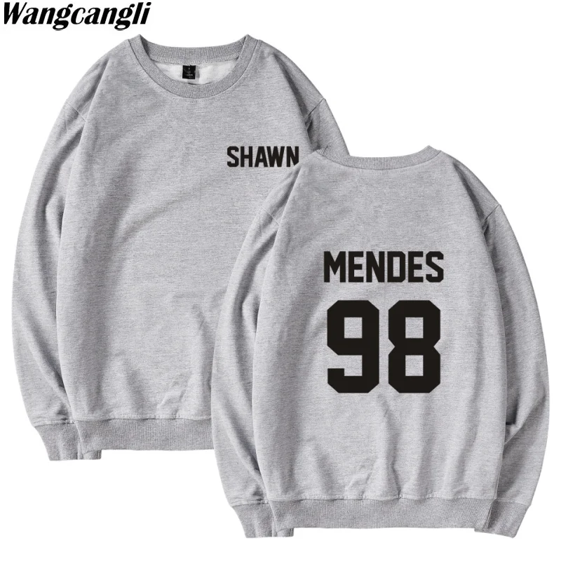 Женская толстовка в стиле Харадзюку с надписью Shawn Mendes 98 Повседневный пуловер