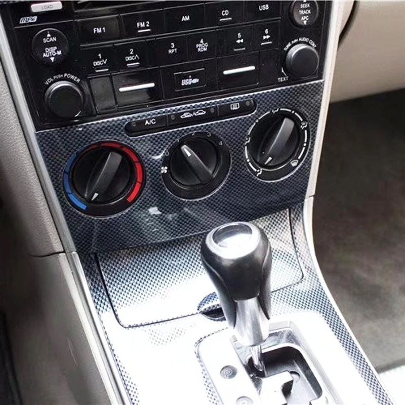 Bbincar ABS углеродное волокно краски для Mazda 6 2006 до межкомнатные двери панель передняя AC вентиляционное отверстие Средний подлокотник коробка Задняя отделка стиль