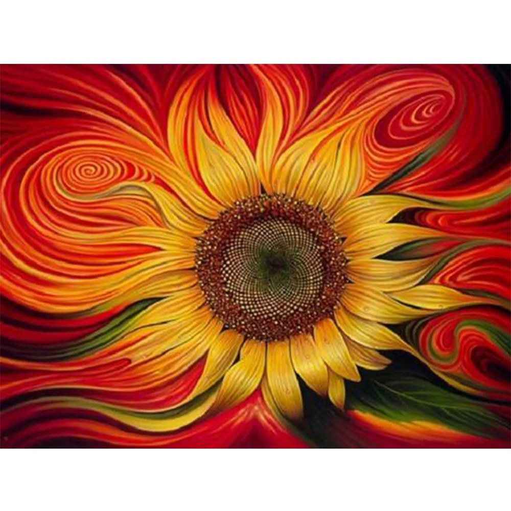 

Sunflowers flowers 5D square drill rhinestone pasted painting cross stitch crafts Needlework Diy Diamond Drawing Mural Y769