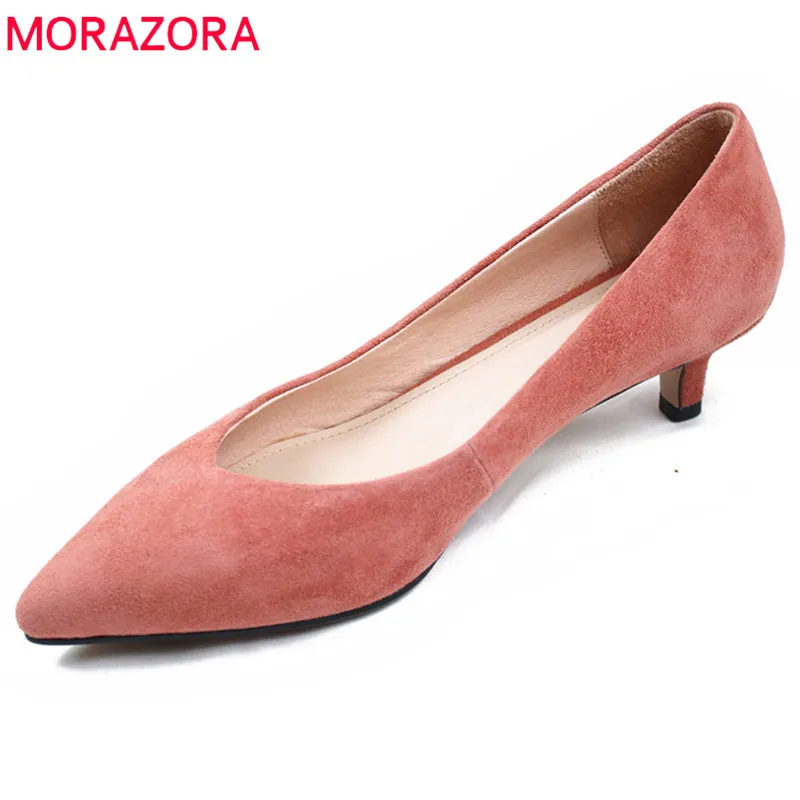 MORAZORA/2019 г. Новое поступление женские туфли лодочки Летняя обувь из