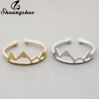 shuangshuo new fashoin vintage ring open snow mountain rings for women wedding engagement jewelry love ring birthday gift bijoux