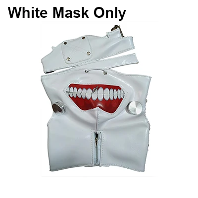 White Mask Only Высокое качество, распродажа, Токийский вурдалак 2 Kaneki Ken, Регулируемая Маска на молнии, крутая маска из искусственной кожи, Блиндер, аниме, косплей, головные уборы - Цвет: White Mask Only