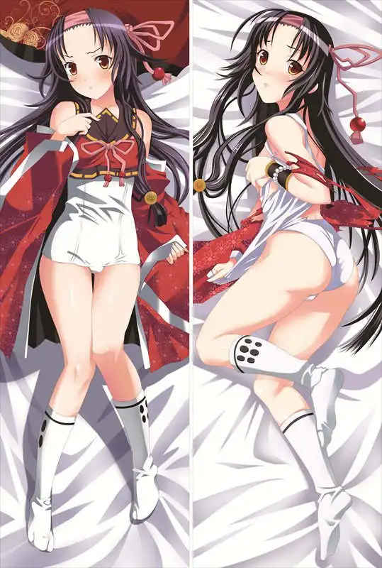 Hyakka ryouran Самурайские девушки аниме персонажи yagyuu juubei & naoe kanetsugu наволочка для