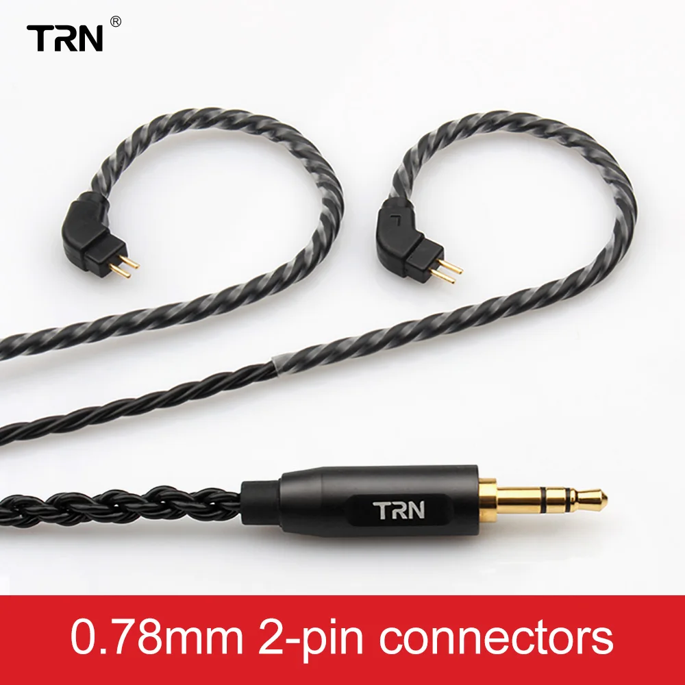 3.5mm With 0.78mm TRN 3,5 мм MMCX/2Pin разъем 6 ядро высокой чистоты медный кабель для KZAS10 ZS10 AS06 CCAC10 NICEHCK M6 TFZ TRN V90/X6/V30/V80/IM2 - Цвет: 3.5mm With 0.78mm
