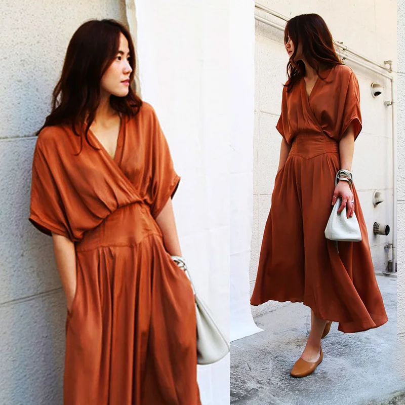 Женское платье в стиле ретро черное облегающее европейском и американском лето