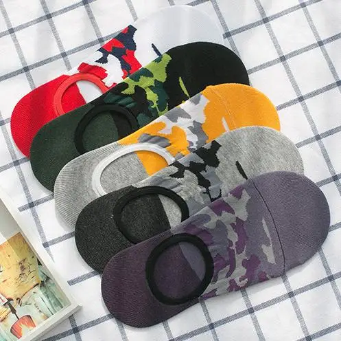 

10Pairs Men cotton Invisible Socks Spring Summer Casual Non-slip Silicone Boat Sock Male Shallow Mouth ankle Socks man sox