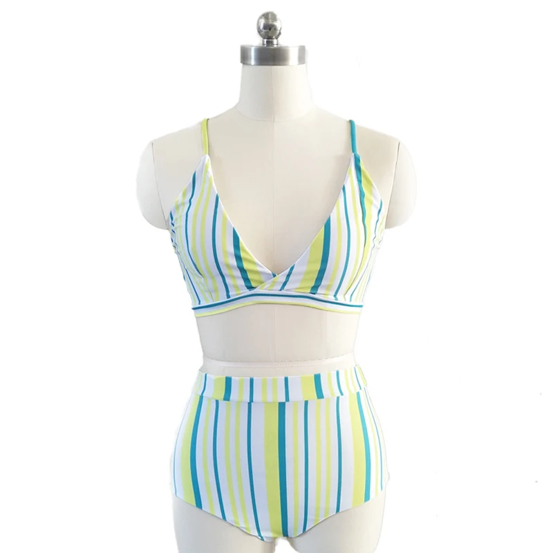 Сексуальный купальник бикини женский 2019 Высокая талия набор купальный костюм с