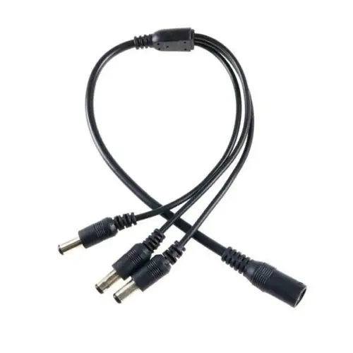 

DC Power Jack 1 DC Female To 3 Male Splitter Connector Cable For CCTV Camera