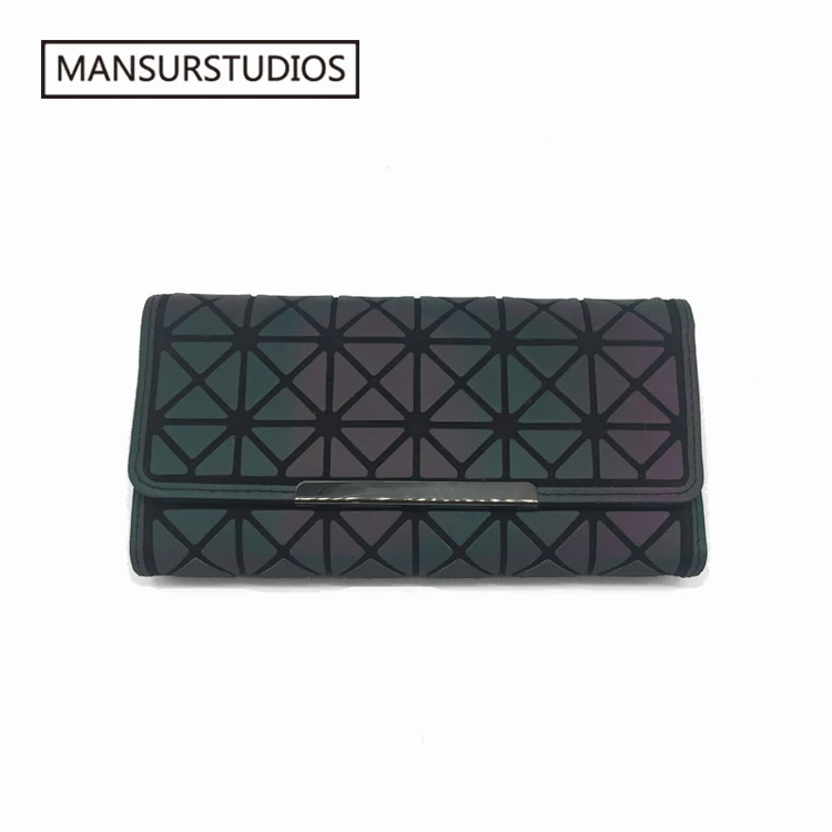 Новейшие женские светящиеся Длинные кошельки лазерный короткий кошелек