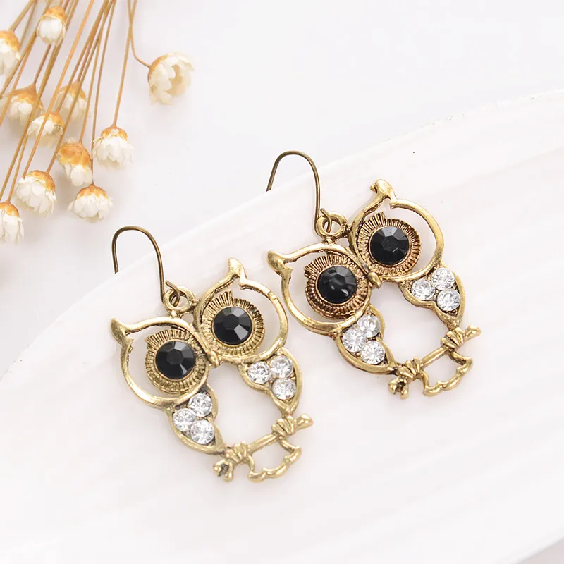 Новинка 2016 шикарные Винтажные серьги золотистого цвета с вырезами в виде