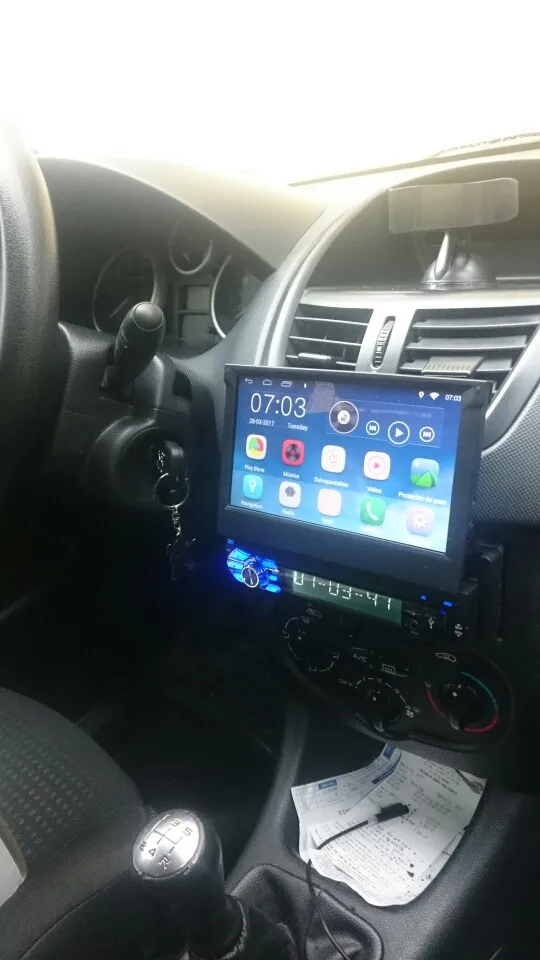 7 сенсорный экран один Din Android автомобильный DVD GPS Navi Радио RDS WIFI 3G Телефонная книга