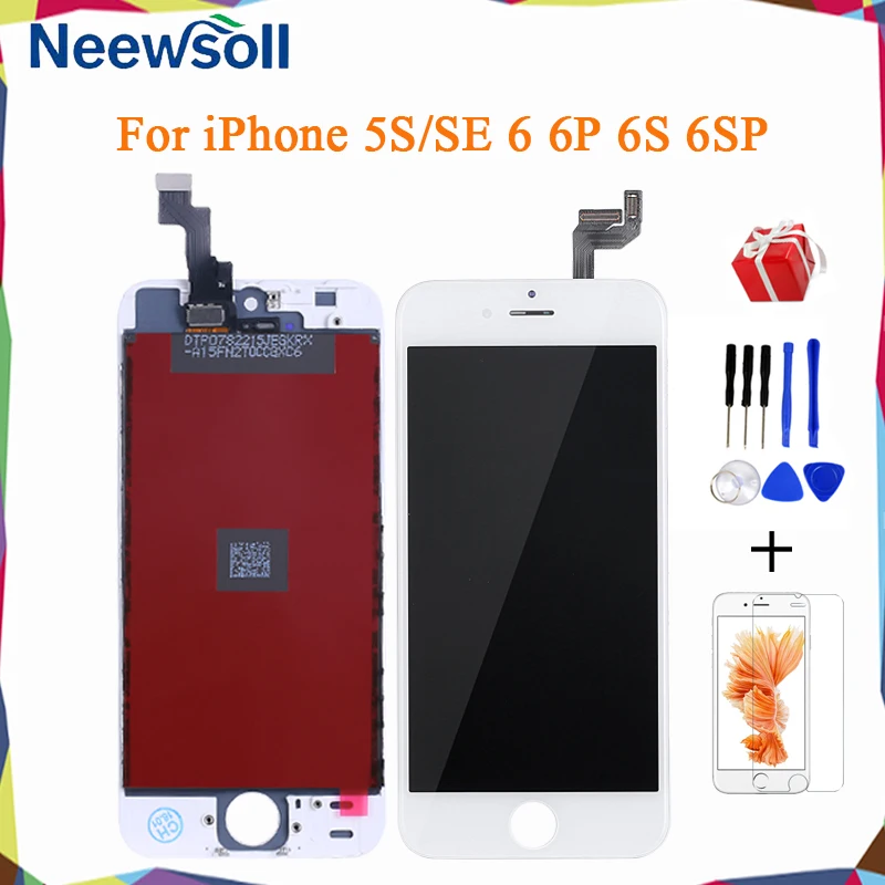 ЖК дисплей дигитайзер для iPhone 5S/SE 6P AAA Качество LCD сенсорный экран 6 6S 6splus без битых
