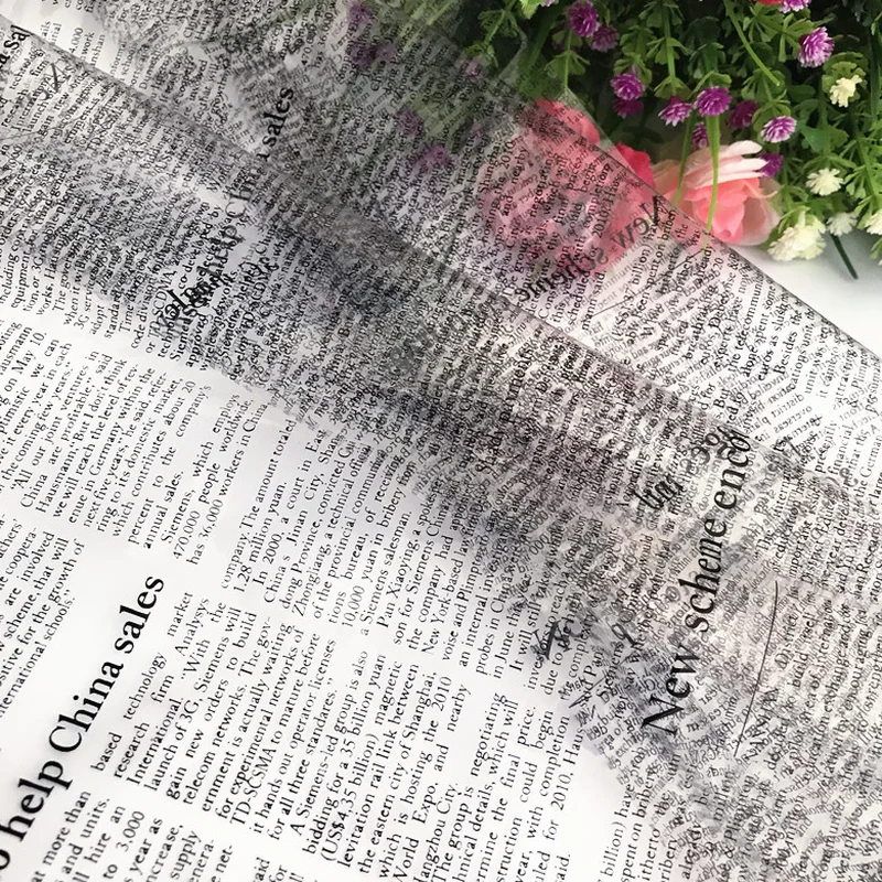 GLace 1Y/Lot TPU Material Fashion personality transparent newspaper English tpu fabric clothing creative designer TX869 | Дом и сад