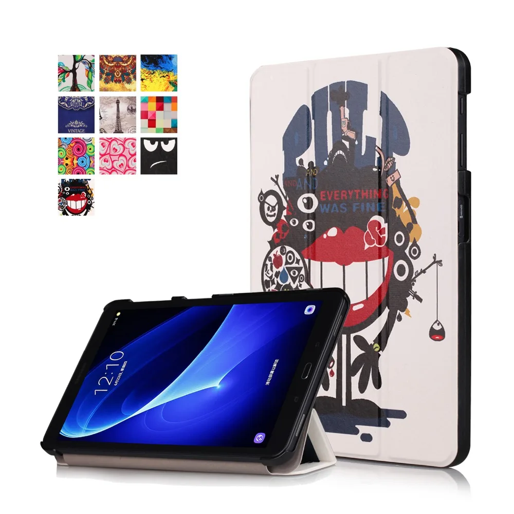 Чехол для samsung Galaxy Tab A 10,1 SM-T580 T585 из искусственной кожи чехол для планшета с функцией автоматического сна/пробуждения чехол для samsung Galaxy Tab A6 10,1 чехол