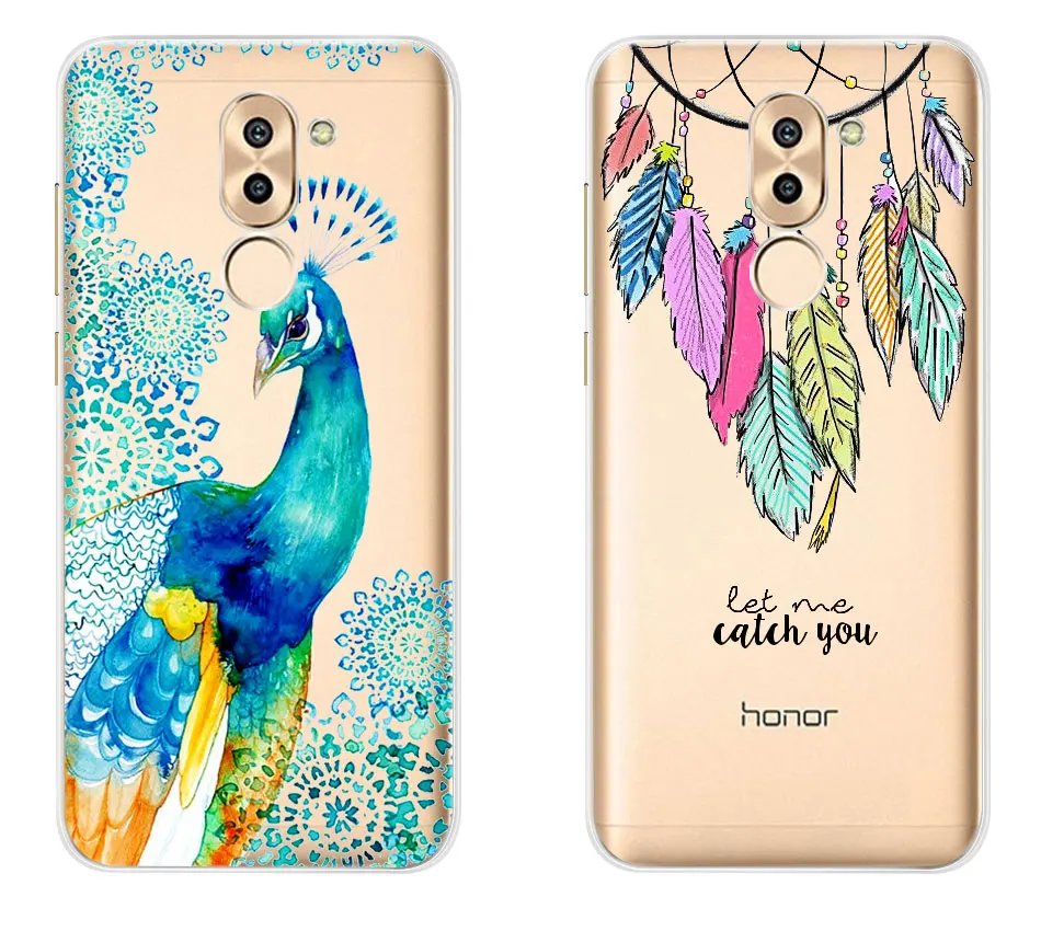Чехол с узором на заднюю панель для huawei Honor 6X, мягкий чехол из ТПУ для huawei GR5 mate 9 Lite, чехол для Honor 6x, силиконовый чехол s