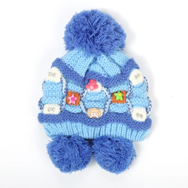 Зимние шапки для девочек Пом Hat Дети Теплую шапку детские Теплый Дизайн Мягкая