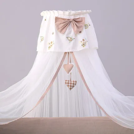 Роскошная сетка от комаров для детской кровати круглая купольная кроватки с