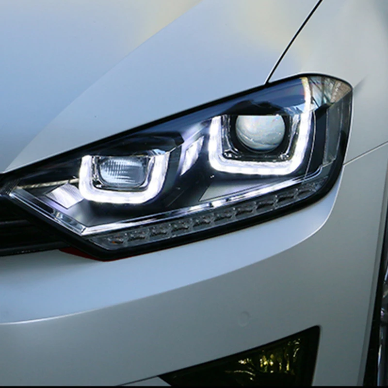 Для Volkswagen спортивный фургон Golf 2016 авто DRL светодиодная фара в сборе дневные
