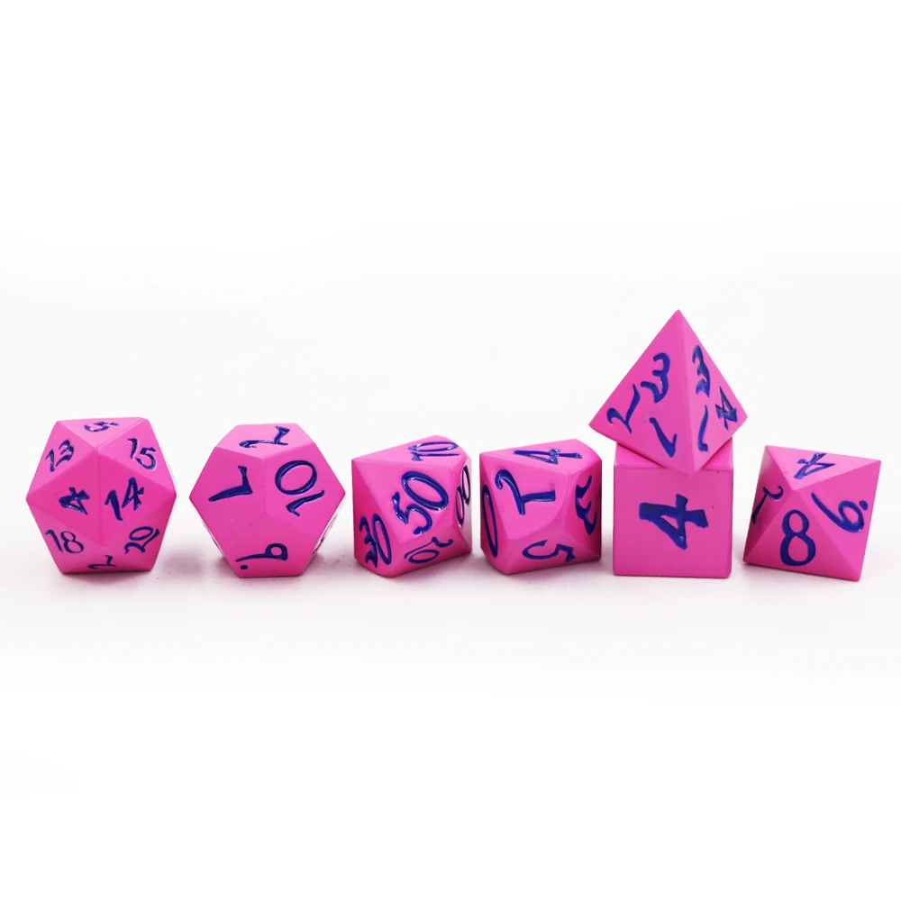 IMDG 7 шт./компл. креативная РПГ игра игральные кости многогранные металлические DND