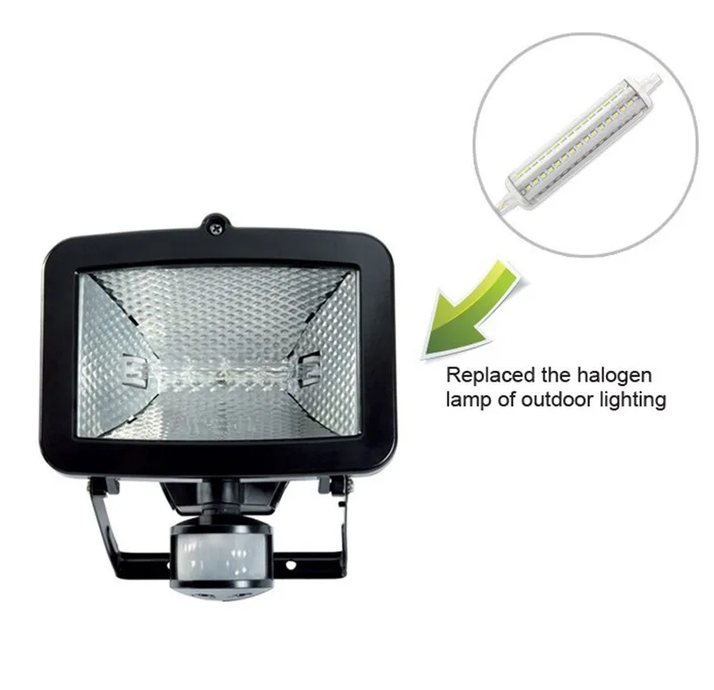 Диммируемая Светодиодная лампа R7S J78 J118 SMD 2835 сменная галогенная безопасная для