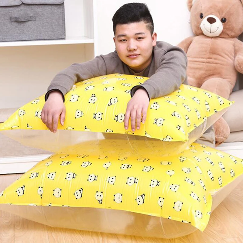1PCS 100x80cm Creative Vacuum Compression Bag Home Daily Necessities Clothes Quilt Pillow Blanket Storage Bag Travel Sorting Bag