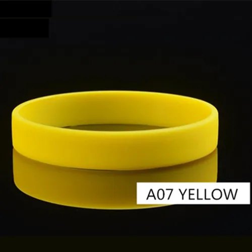 A07 YELLOW 1 шт. спортивные силиконовые браслеты для мужчин и женщин концертные вентиляторы светящиеся полосы браслет Пара флуоресцентная мощность резиновый браслет подарки - Окраска металла: A07 YELLOW