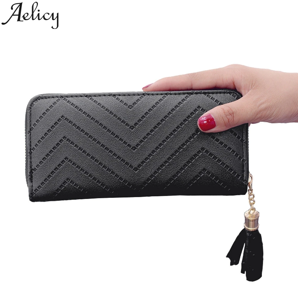 Женский кошелек Aelicy длинный кожаный с отделением для кредитных карт сумка