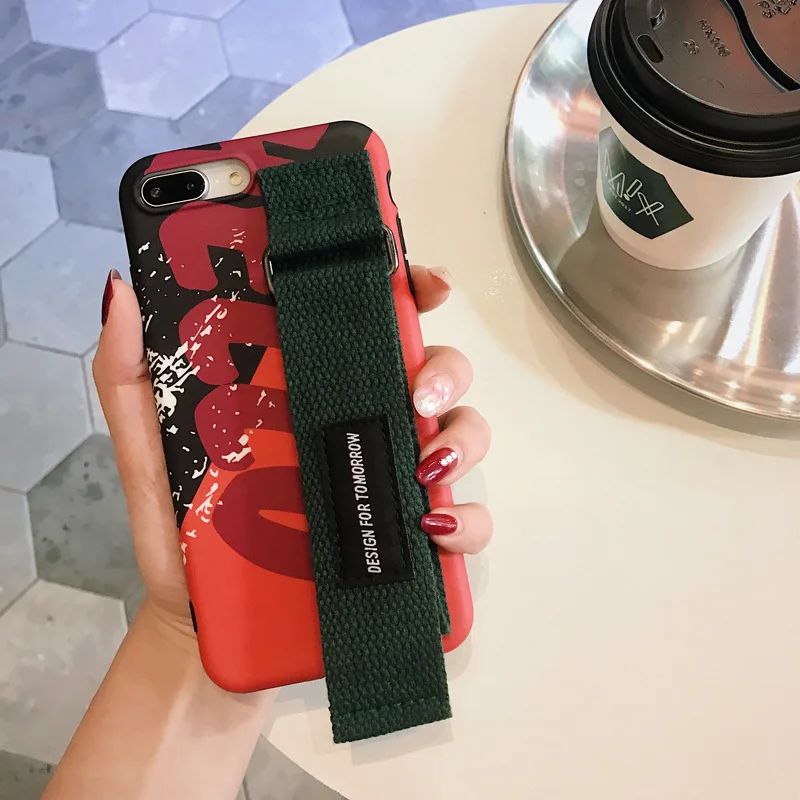 Orange Модный корейский кронштейн на запястье, мягкий чехол для iphone 6, 6 S, S plus, 7, 7 plus, 8, 8 plus, X, многофункциональный чехол для телефона для бега, фитнеса, s - Цвет: Orange